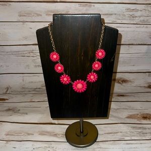 Pink flower necklace